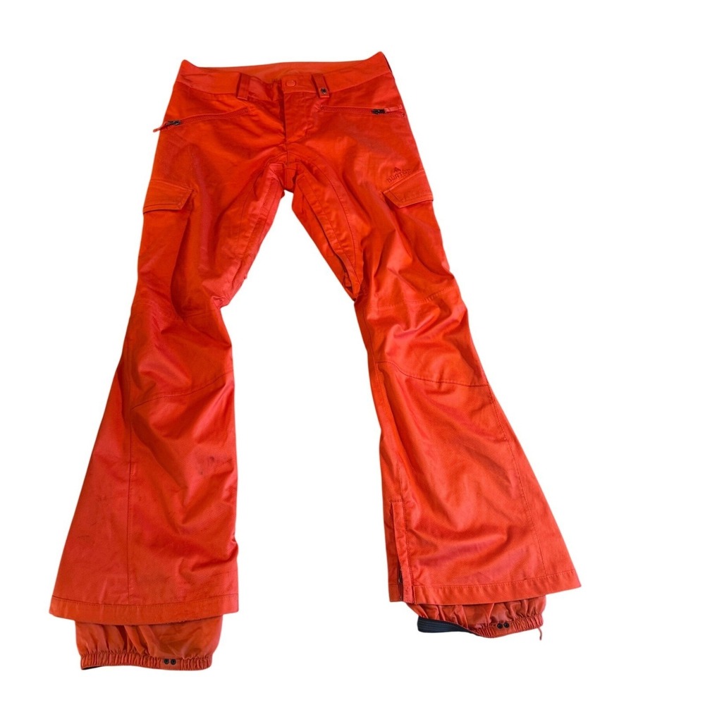 Burton Dryride Orange Snowboard Ski‎ Pants Mens Medium Cargo Pockets Vents